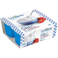 Yogur griego sabor fresa LA FAGEDA, pack 4x125 g Yogur griego sabor fresa LA FAGEDA, pack 4x125 g