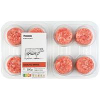 Mini hamburguesa de ternera EROSKI, 8 uds, bandeja 280 g Mini hamburguesa de ternera EROSKI, 8 uds, bandeja 280 g