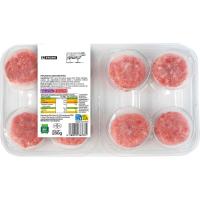Mini hamburguesa de ternera EROSKI, 8 uds, bandeja 280 g