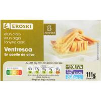 Ventresca de tonyina clara en oli d`oliva EROSKI, llauna 111 g Ventresca de tonyina clara en oli d`oliva EROSKI, llauna 111 g