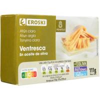 Ventresca de tonyina clara en oli d`oliva EROSKI, llauna 111 g