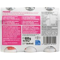 Activita desnatat de maduixa EROSKI, pack 6x100 ml
