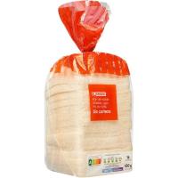 Pan de molde sin corteza EROSKI, paquete 450 g