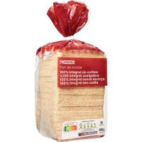 Pan de molde integral sin corteza EROSKI, paquete 450 g