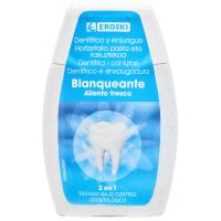 Dentífrico 2en1 Blanqueante EROSKI, bote 100 ml Dentífrico 2en1 Blanqueante EROSKI, bote 100 ml
