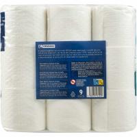 Papel higiénico acolchado EROSKI, paquete 9 rollos
