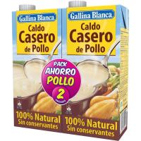 Brou de pollastre GALLINA BLANCA, pack 2x1 litre