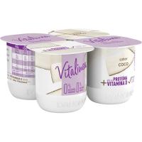 Yogur desnatado de coco DANONE VITALINEA, pack 4x120 g Yogur desnatado de coco DANONE VITALINEA, pack 4x120 g