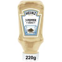 Salsa 3 pebres HEINZ, boca avall 220 g Salsa 3 pebres HEINZ, boca avall 220 g
