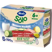 Crema suau de carabassó-pernil-formatge HERO, pack 2x190 g