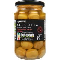 Aceitunas verdes sabor anchoa Eroski SELEQTIA, frasco 200 g Aceitunas verdes sabor anchoa Eroski SELEQTIA, frasco 200 g