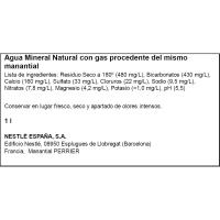 Agua con gas PERRIER, botella 1 litro