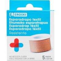 Esparadrap teixit 2,5 cm EROSKI, pack 1 u Esparadrap teixit 2,5 cm EROSKI, pack 1 u