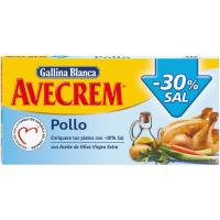 Brou de pollastre natural -30% sal AVECREM, caixa 10 uniu.
