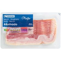 Bacon fumat amb fum natural EROSKI Maestro, sobre 150 g