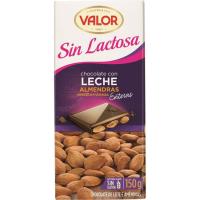 Xocolata amb ametlles sense lactosa VALOR, tauleta 150 g Xocolata amb ametlles sense lactosa VALOR, tauleta 150 g
