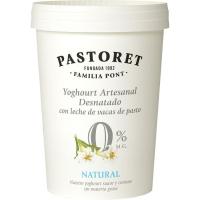Yogur desnatado natural PASTORET, tarrina 500 g Yogur desnatado natural PASTORET, tarrina 500 g