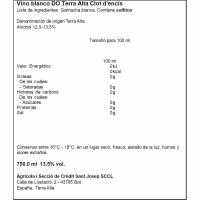 Vino Blanco CLOT ENCIS, botella 75 cl