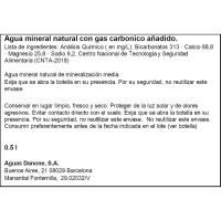Agua con gas FONTER, botellín 50 cl