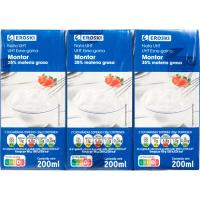Nata para montar EROSKI, pack 3x200 ml Nata para montar EROSKI, pack 3x200 ml