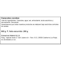 Caragols extra al natural LEYENDA, flascó 280 g