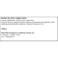 Oli d'oliva verge CAL SADURNI, garrafa 2 litres