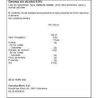 Cervesa 0,0 MORITZ, llauna 33 cl
