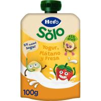 Bolsita de yogur-plátano-fresa HERO, doypack 100 g Bolsita de yogur-plátano-fresa HERO, doypack 100 g