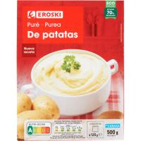 Puré de patates EROSKI, pack 4x125 g Puré de patates EROSKI, pack 4x125 g
