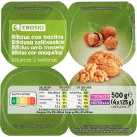 Bífidus de nou-avellana EROSKI, pack 4x125 g