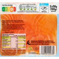 Salmó fumat reduït surt duo EROSKI, pack 2x50 g