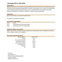 Limonada ecológica VILA VELLA, frasco 1 litro