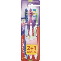 Cepillo dental Zig Zag medio COLGATE, pack 3 uds Cepillo dental Zig Zag medio COLGATE, pack 3 uds