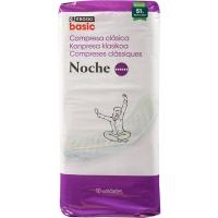 Compresa gruesa noche EROSKI basic, paquete 10 unid.