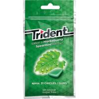 Xiclet de menta sense sucre TRIDENT, paquet 43,5 g
