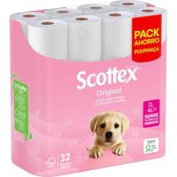 Paper higiènic original SCOTTEX, paquet 32 rotllos