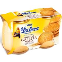 Postre lácteo de galleta María LA LECHERA, pack 2x125 g Postre lácteo de galleta María LA LECHERA, pack 2x125 g