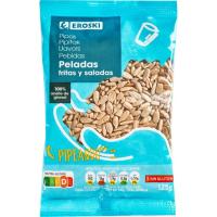 Pipes de gira-sol pelades fregides EROSKI, bossa 125 g