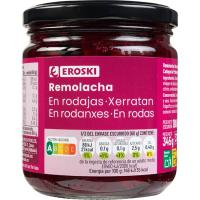 Remolacha en rodajas EROSKI, frasco 180 g