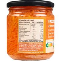 Pastanaga en tires EROSKI, flascó 180 g