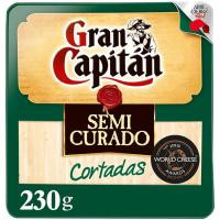 Queso semicurado GRAN CAPITÁN, cuña cortada 230 g