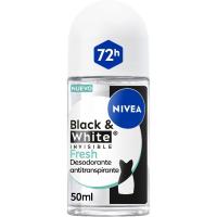 Desodorante invisible For Black&White Fresh NIVEA, roll on 50 ml