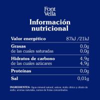 Agua con zumo tropical FONT VELLA, botella 1,15 litros