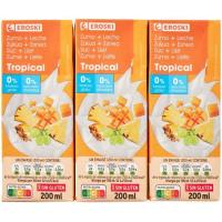 Lactosuc tropical EROSKI, pack 6x200 ml