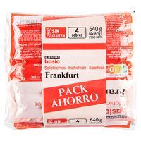 Salchichas Frankfurt EROSKI basic, pack 4x160 g Salchichas Frankfurt EROSKI basic, pack 4x160 g