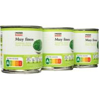 Pèsol molt fi EROSKI BASIC, pack 3x140 g