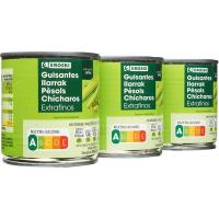 Guisante extrafino EROSKI, pack 3x140 g