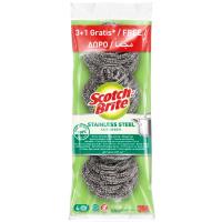 Estropajo inox spirals SCOTCH-BRITE, pack 3+1 uds Estropajo inox spirals SCOTCH-BRITE, pack 3+1 uds