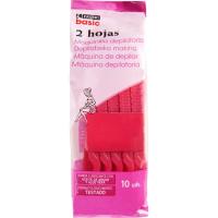 Màquina depilatòria desech. 2 fulles EROSKI basic, 10 u.