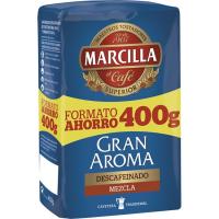 Café molido descafeinado mezcla MARCILLA, paquete 400 g Café molido descafeinado mezcla MARCILLA, paquete 400 g